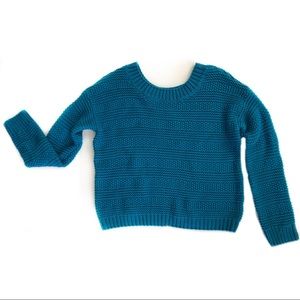 Loft Sweater Teal Blue Size XS Chunky Knit